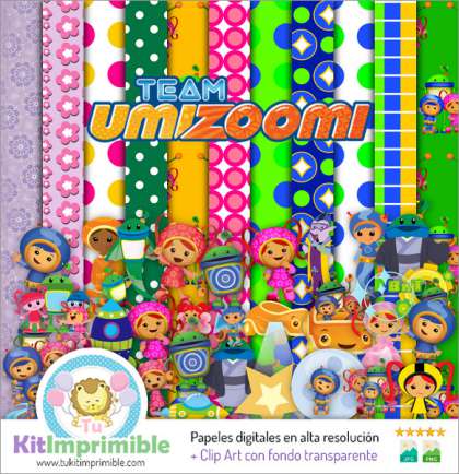 Papel Digital Equipo Umizoomi M1 - Patrones, Personajes y Accesorios
