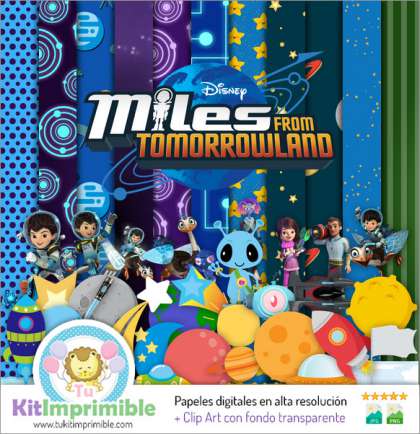 Papel Digital Miles From Tomorrowland M2 - Patrones, Personajes y Accesorios