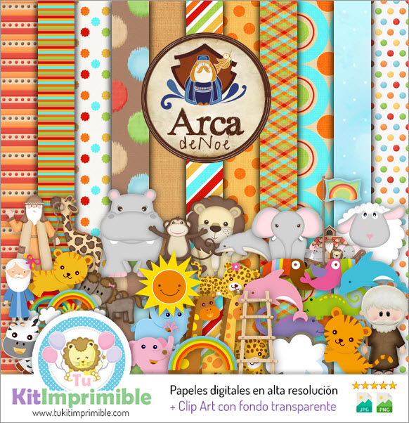 Noah's Ark Digital Paper M2 - Patterns, Characters and Accessories