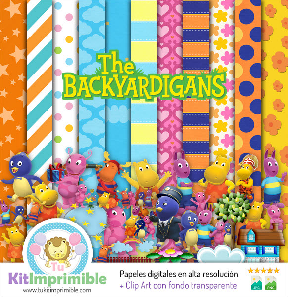 Backardigans M2 Digital Paper - Patterns, Characters and Accessories