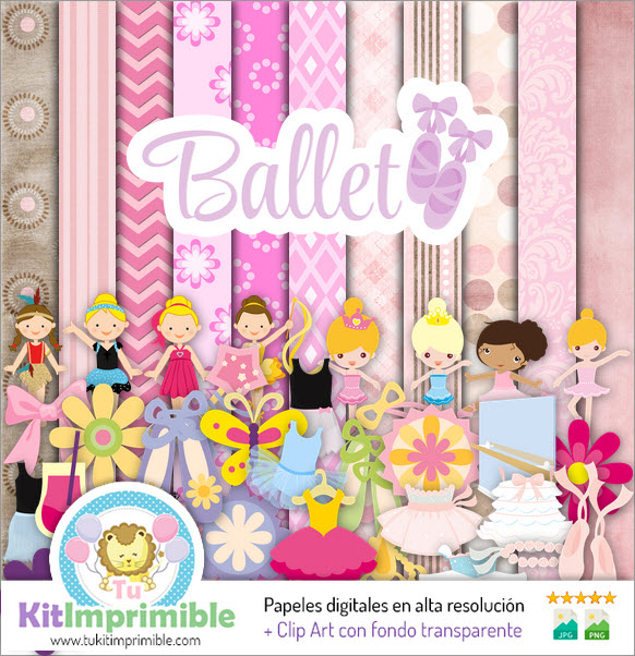 Ballet M3 Digital Paper - Patterns, Characters and Accessories