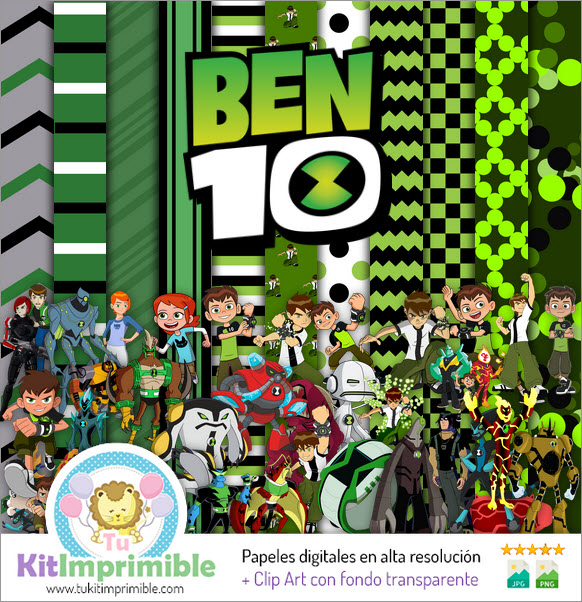Ben 10 M2 Digital Paper - Patterns, Characters and Accessories