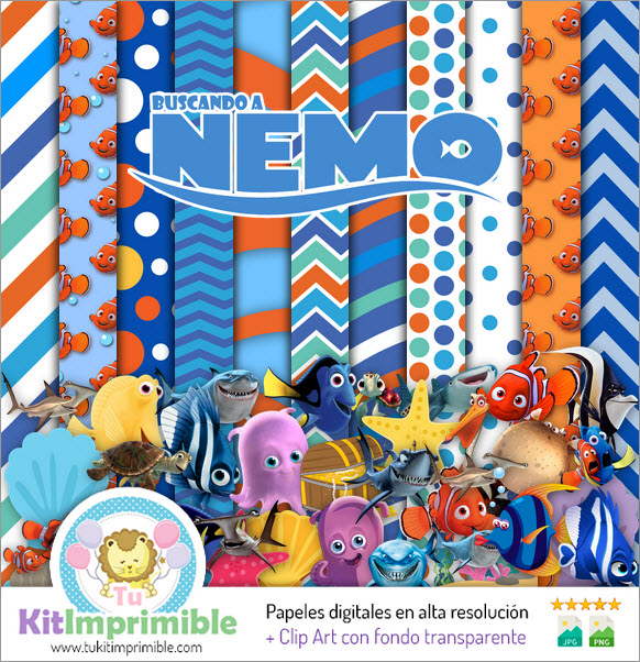 Finding Nemo M2 Digital Paper - Padrões, Personagens e Acessórios