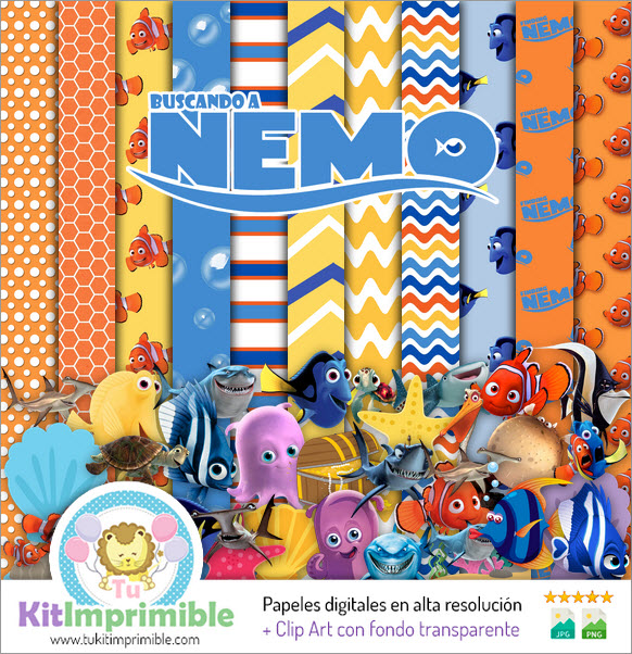 Finding Nemo M4 Digital Paper - Patterns, Characters and Accessories