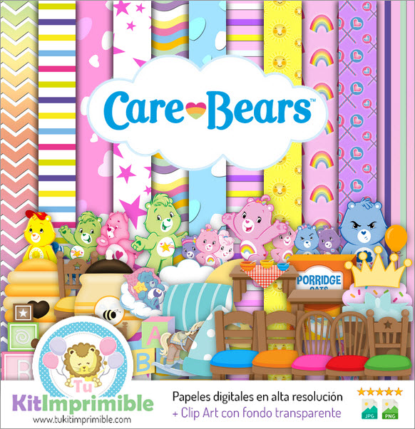 Care Bears M2 Digital Paper - Patterns, Characters and Accessories