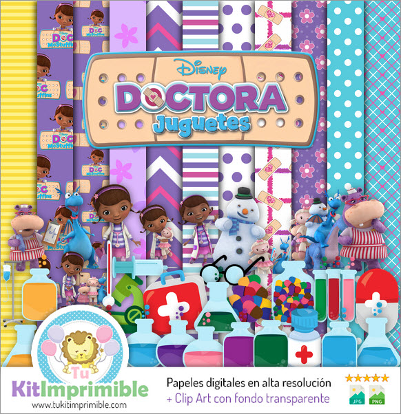 Doc McStuffins M1 Digital Paper - Patterns, Characters and Accessories