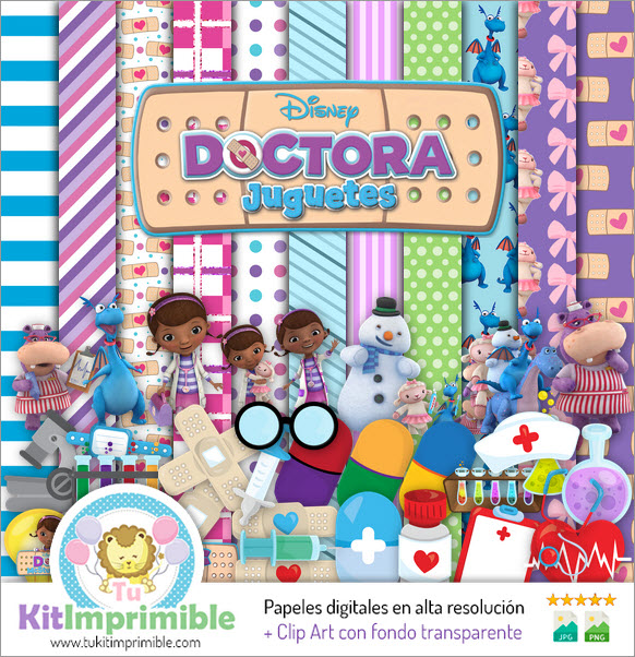 Doc McStuffins M6 Digital Paper - Patterns, Characters and Accessories