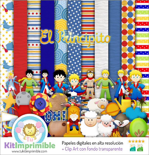 Digital Paper The Little Prince M2 - Patterns, Characters and Accessories