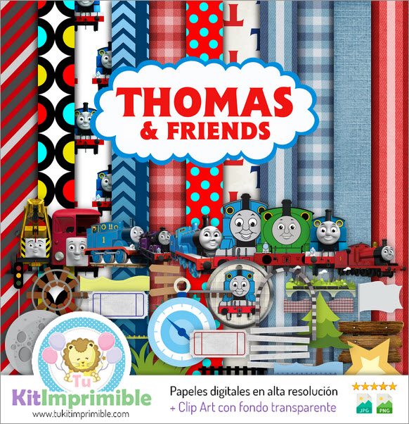 Digital Paper The Thomas Train M1 - Patterns, Characters and Accessories