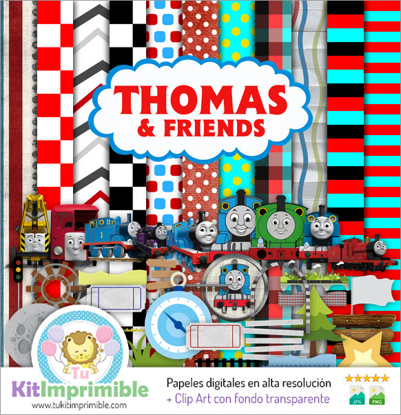 Цифровая бумага The Thomas Train M3 - Выкройки, персонажи и аксессуары