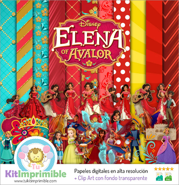 Elena of Avalor M2 Digital Paper - Patterns, Characters and Accessories