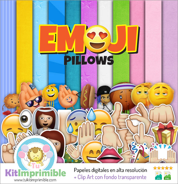 Цифровые бумажные смайлики Emojis Emojis M1 - узоры, персонажи и аксессуары