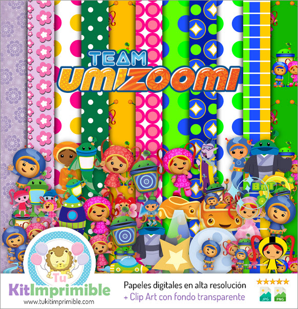 Цифровая бумага Team Umizoomi M1 - выкройки, персонажи и аксессуары