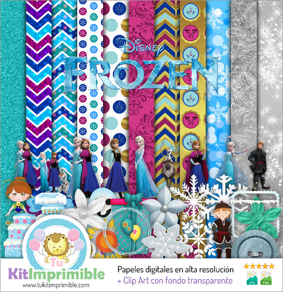 Frozen M11 Digital Paper - Patterns, Characters and Accessories