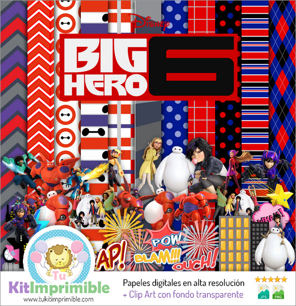 Papier numérique Big Heroes M3 - Patrons, personnages et accessoires