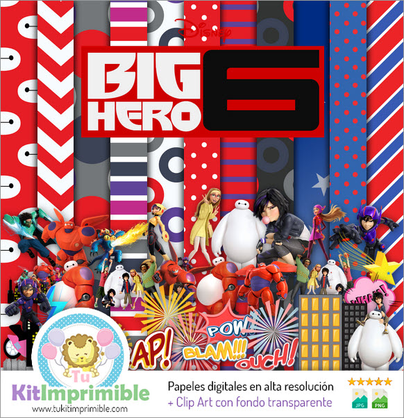 Papier numérique Big Heroes M4 - Patrons, personnages et accessoires