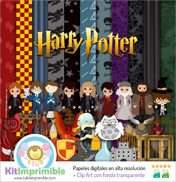Digital Paper Harry Potter M4 - Patterns, Characters and Accessories
