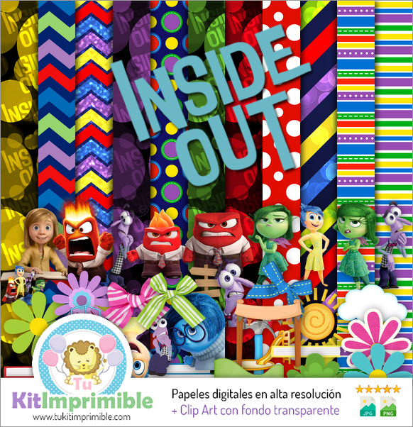 Inside Out Digital Paper Intensely M3 - Выкройки, персонажи и аксессуары
