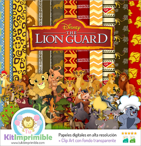 Цифровая бумага The Lion Guard M1 - Выкройки, персонажи и аксессуары