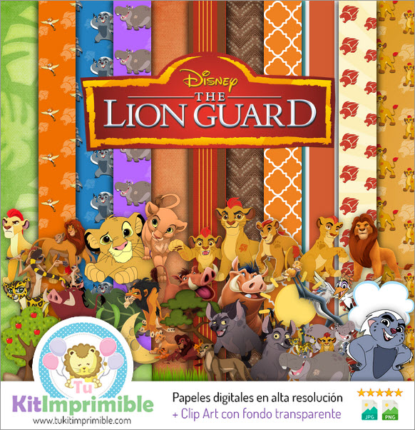 Цифровая бумага The Lion Guard M2 - Выкройки, персонажи и аксессуары