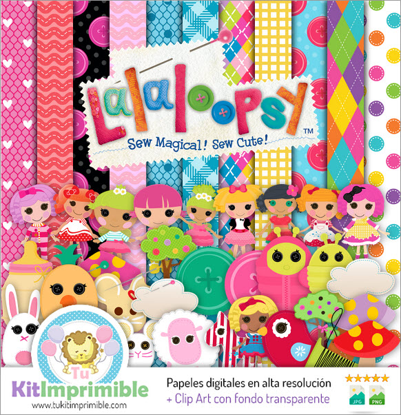 Lalaloopsy Digital Paper M2 - Patterns, Characters and Accessories