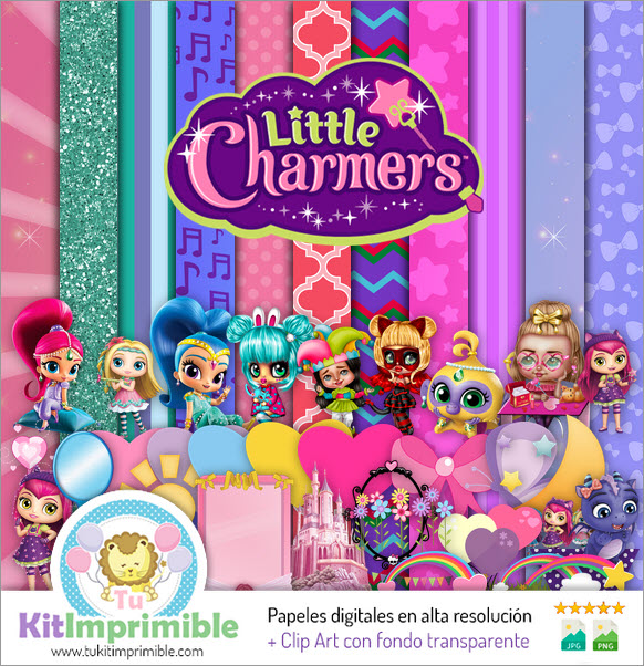 Цифровая бумага Little Charmers M1 - Выкройки, персонажи и аксессуары