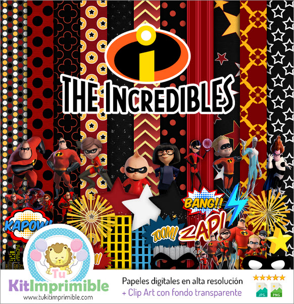 Digital Paper The Incredibles M1 - Patterns, Characters and Accessories