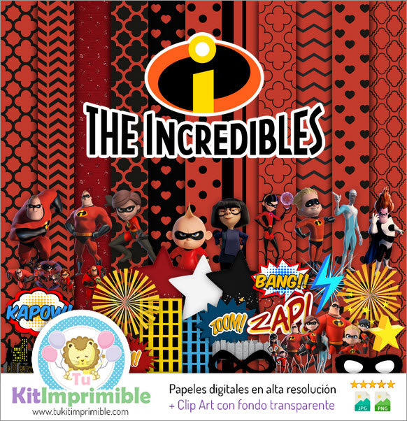 Digital Paper The Incredibles M2 - Patterns, Characters and Accessories
