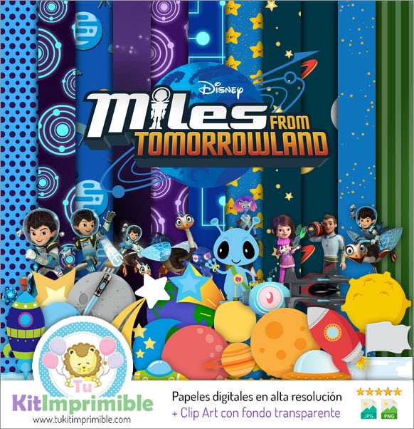 Digital Paper Miles From Tomorrowland M2 — Выкройки, персонажи и аксессуары