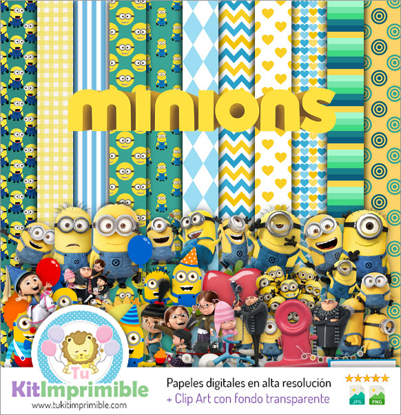 Digital Paper Minions M2 - Patterns, Characters and Accessories