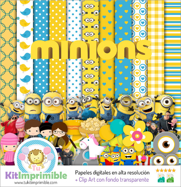 Digital Paper Minions M3 - Patterns, Characters and Accessories