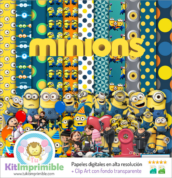 Digital Paper Minions M4 - Patterns, Characters and Accessories