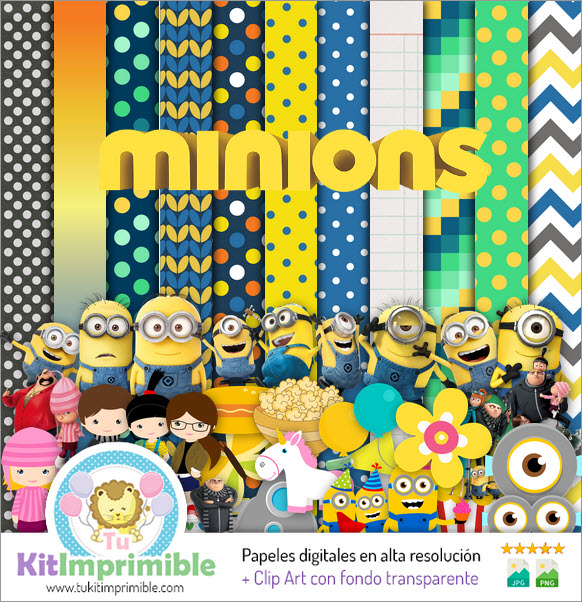 Digital Paper Minions M5 - Patterns, Characters and Accessories