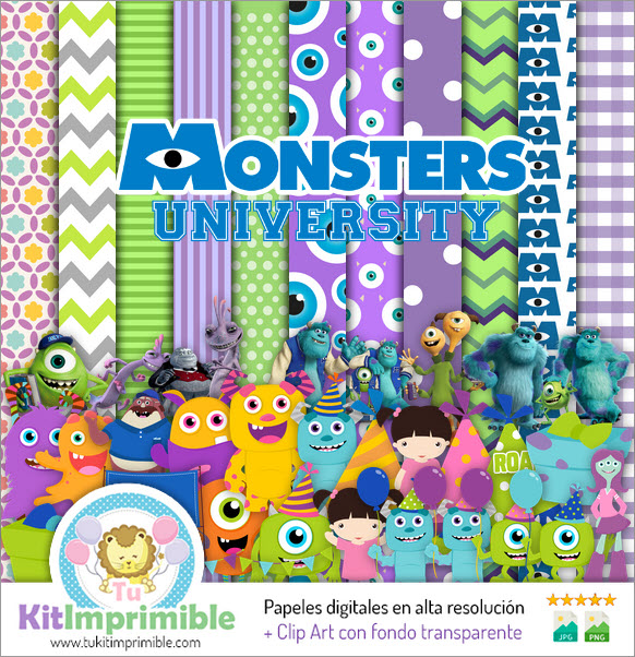 Monsters Inc University M5 Digital Paper - Patterns, Characters and Accessories
