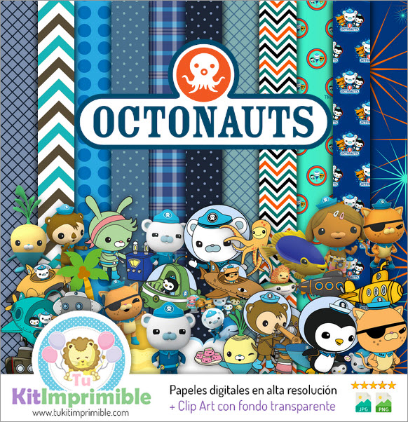 Octonauts Digital Paper M2 - Выкройки, персонажи и аксессуары