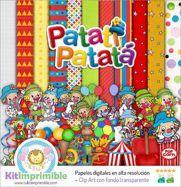 Digital Paper Patati potato M2 - Patterns, Characters and Accessories