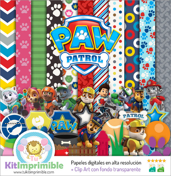 Papier numérique Paw Patrol M8 - Motifs, personnages et accessoires