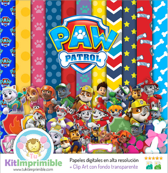 Papier numérique Paw Patrol M9 - Motifs, personnages et accessoires