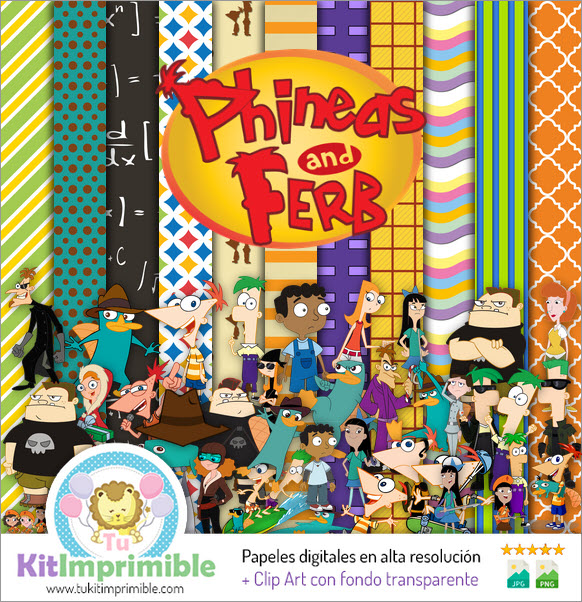 Papier numérique Phineas et Ferb M1 - Motifs, personnages et accessoires
