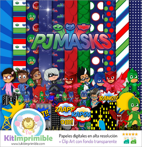 Pj Mask M1 Digital Paper - Patterns, Characters and Accessories