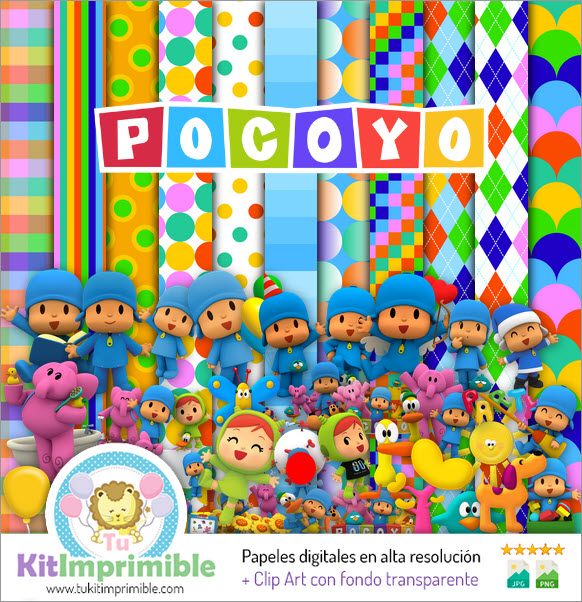 Pocoyo M2 Digital Paper – Muster, Charaktere und Zubehör