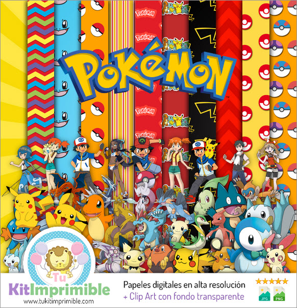 Papier Numérique Pokémon M2 - Patrons, Personnages et Accessoires