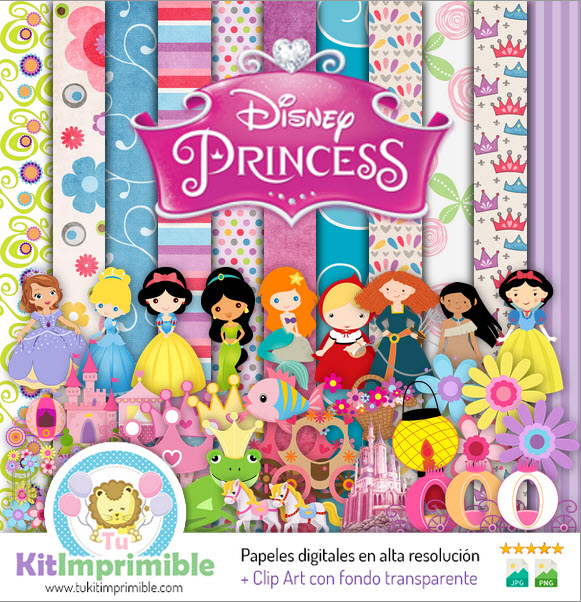 Princess Digital Paper M6 - Patterns, Characters and Accessories