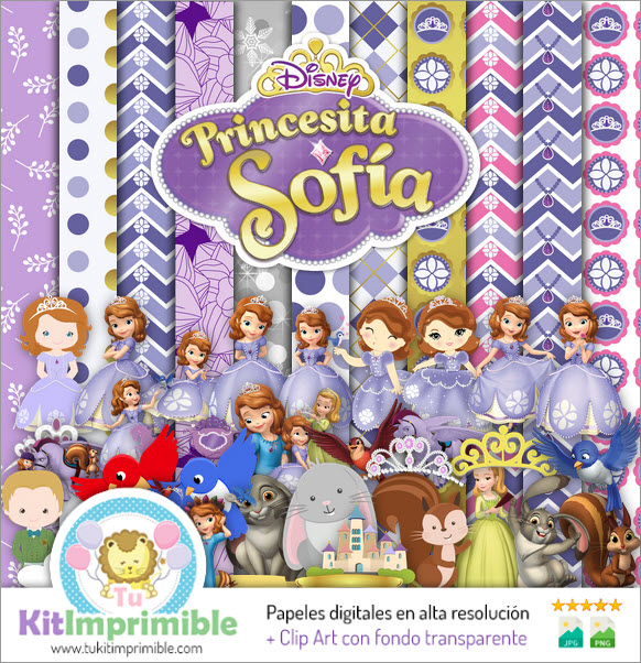 Sofia the First Digital Paper M1 - Patterns, Characters and Accessories