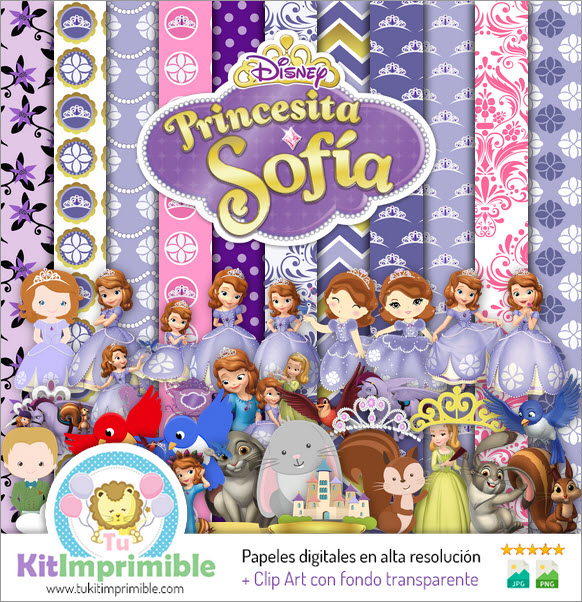 Sofia the First Digital Paper M2 - Patterns, Characters and Accessories