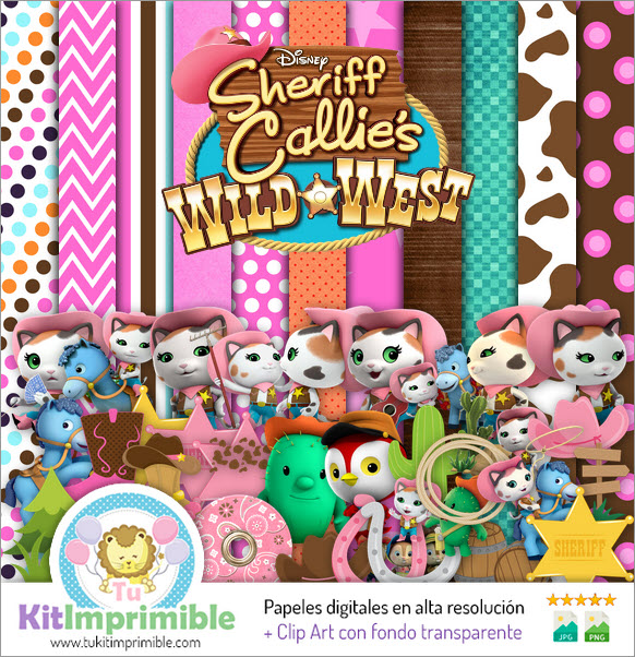 Sheriff Callie Digital Paper M2 - Patterns, Characters and Accessories