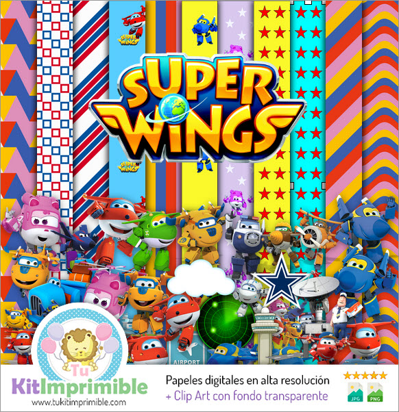 Papier numérique Super Wings M2 - Motifs, personnages et accessoires