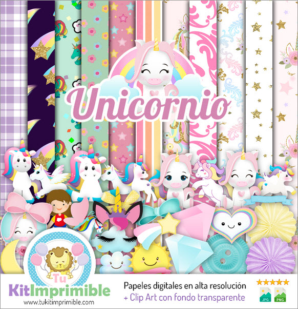 Unicorn Digital Paper M5 - Patterns, Characters and Accessories
