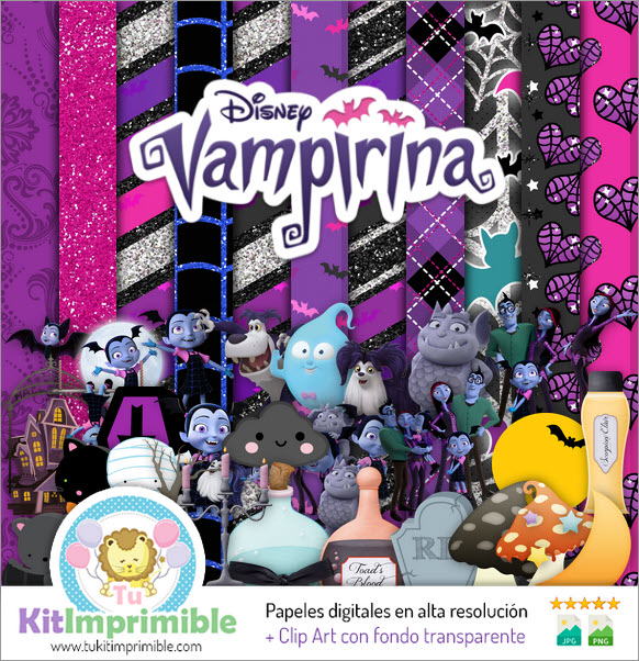 Vampirina Digital Paper M3 – Muster, Charaktere und Zubehör