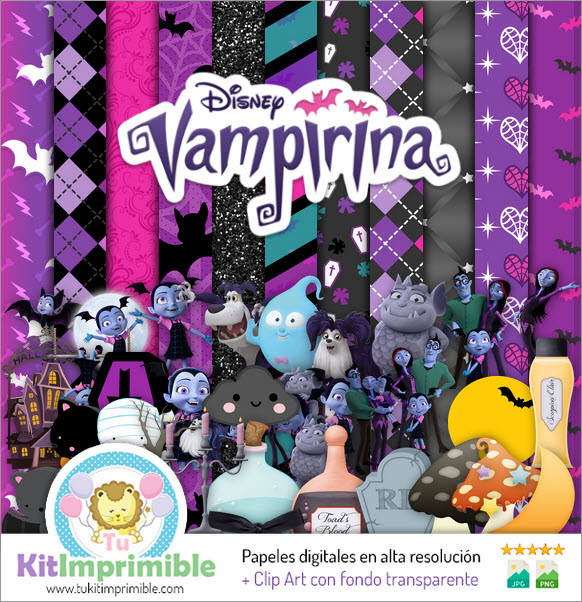 Vampirina Digital Paper M4 – Muster, Charaktere und Zubehör